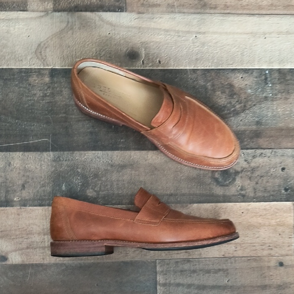 Adelante The Luca Leather Loafer Caramel Sz 9 Men